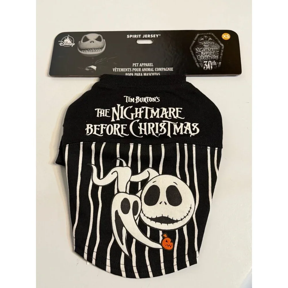 NWT Disney Parks Jack Zero Spirit Jersey Nightmare Before Christmas Pet Shirt XS